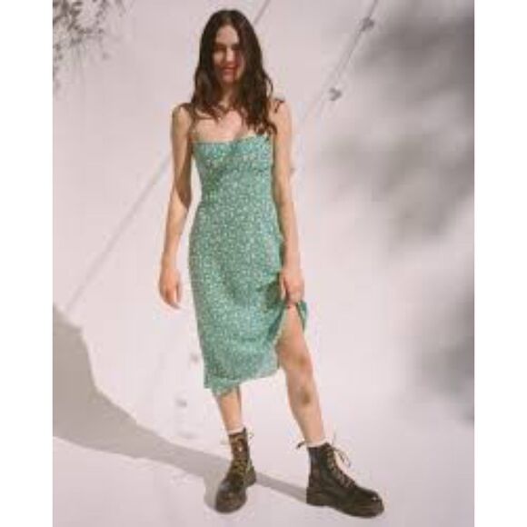 Realisation Par Amelia Dress in Poison Ivy Green Ivory Extra Large - Picture 2 of 14